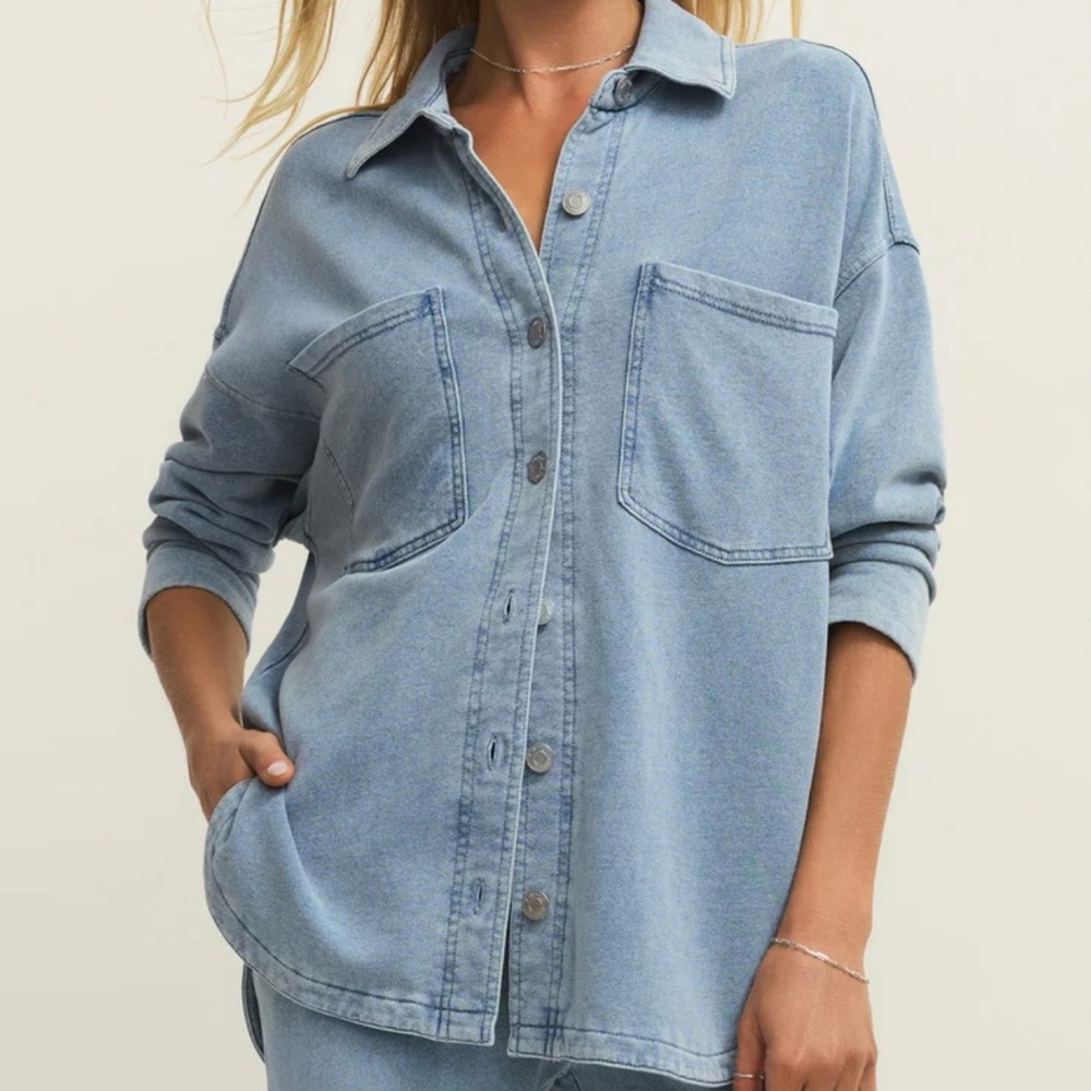 ZSupply All Day Denim Knit Jacket